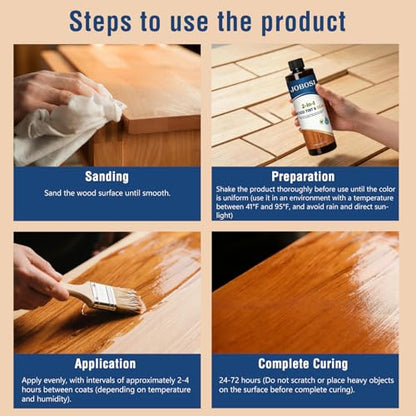 Advanced Wood Stain & Sealer, (Redwood, 9oz/250ml), Enhances Wood Grain, Waterproof, Flexible, Crack Resistant, Weather Resistant, Non-Toxic Environmentally Friendly - color: Redwood, size: 9 oz