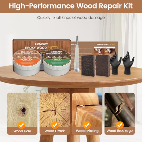 Boncart 21.16 oz 2-Part AB Epoxy Wood Putty - color: White