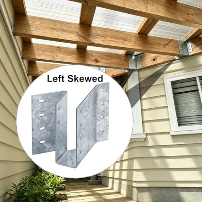 2 Pack Left Skewed 45 Degree Joist Hanger for 2x6 Lumber