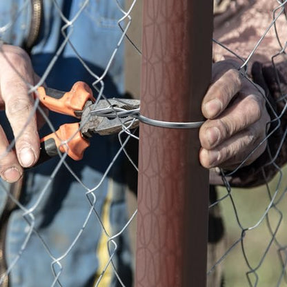 Hicarer 200 Pcs 1-5/8''OD Twist Fence Ties 9 Gauge Galvanized Steel, Silver - color: Silver, size: 1-5/8'' OD