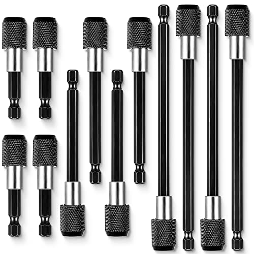 Chumia 12 Pieces Extender Drill Bit Extension, Drill Extension Bit Holder