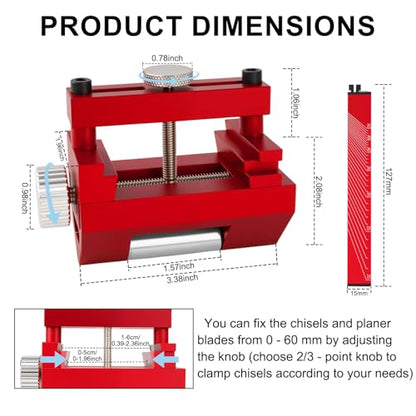 Chisel Sharpening Kit with Honing Guide & 400/1000 Grit Diamond Stone