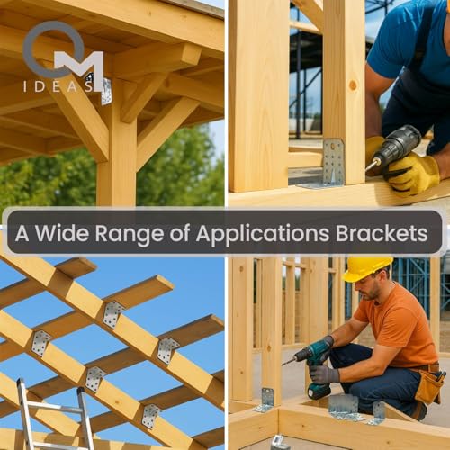 10 Pack Angle Brackets (1.97" x 1.97" x 1.38") Heavy Duty Corner Sleeper Bracket with Beading Timber Wood Metal Joining Fixing L Galvanised Steel Sheet Connector - size: 1.97" x 1.97" x 1.38"