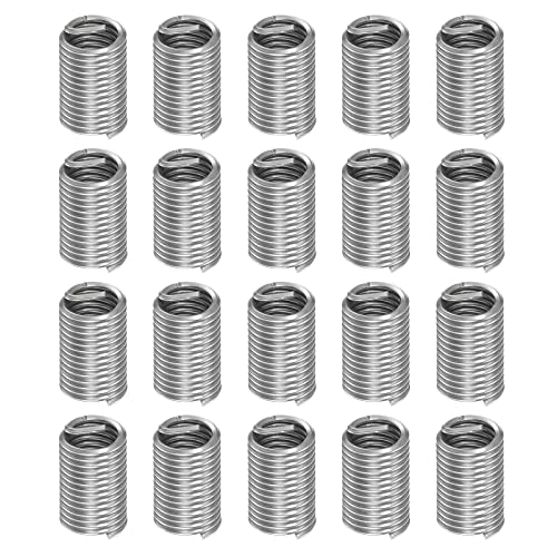 HARFINGTON 20pcs Wire Thread Inserts M6 x 1 3D 304 Stainless Steel Helical Coiled Wire Threaded Sleeve - size: M6 x 1