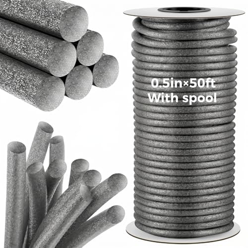 MotiMind Foam Backer Rod for Gap, 1/2 Inch X 500 ft, Gray, 1 Roll - color: Gray, size: 1/2 Inch X 500 ft