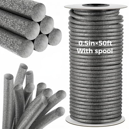 MotiMind Foam Backer Rod for Gap, 1/2 Inch X 500 ft, Gray, 1 Roll - color: Gray, size: 1/2 Inch X 500 ft