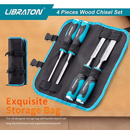 LIBRATON Chisel Set, Wood Chisel Set, Wood Chisel Tool Set for Woodworking