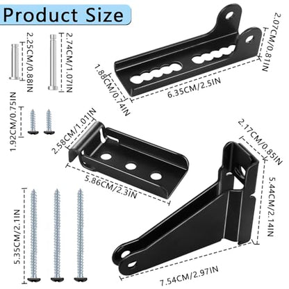 Reinforced Storm Door Closer Bracket, Screen Door Closer Replacement Part, Compatible with Andersen, Emco, Larson,Pella,40201 Door Repair Kit, for Wind Protection and Protecting Doors (Black) - style: Black