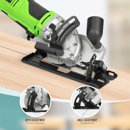 GALAX PRO 710W Mini Circular Saw with 3 Pcs Saw Blades (115mm)