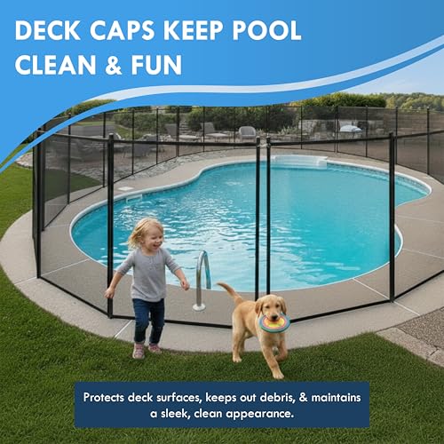 Pool Fence Hole Caps for 1-Inch Poles, Putty, 25 Pack - color: Putty