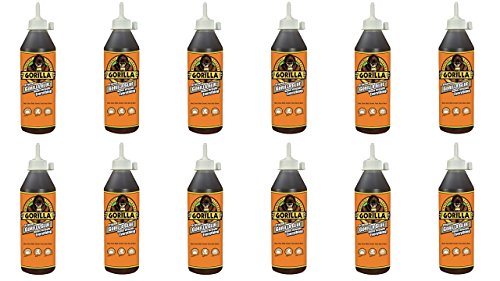 Gorilla Original Waterproof Polyurethane Glue, 18 ounce Bottle, Brown, (Pack of 12)