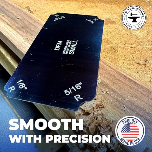 DFM Tool Works Round Over Curved Cabinet Scraper Cards - Precision Cabinet Scraper for Woodworking, Ideal for Wood Finishers Multi-Use Woodworking - Made in USA - Small, 1/8 to 5/16 Radius, QTY 1 - size: Small (1/8 to 5/16 Radius)