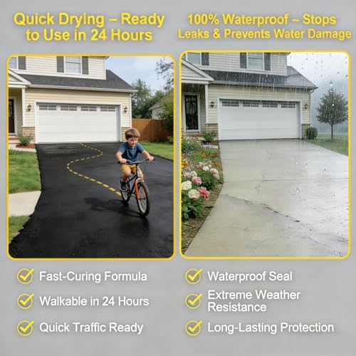 Concrete Cement Crack Filler Self-Leveling Sealant, 6PACK Waterproof Fast-Drying Concrete Sealer Repair, Flexible Easy DIY Crack Seal Gule for Driveway, Sidewalk, Patio, Garage Floor, Asphalt - size: 6PACK