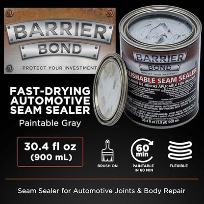 Barrier Bond - Brushable Seam Sealer, Quart Can with 30.4 Fluid Ounces
