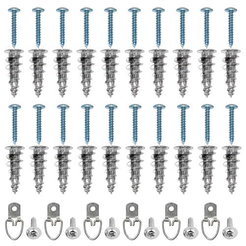 #8 Self Drilling Hollow Metal Stud Wall Anchors with Screw Kit for Drywall