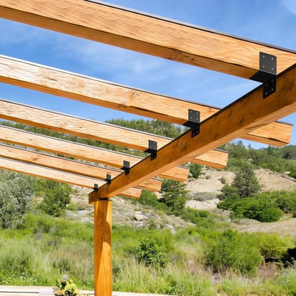 4-Pack 4x4 Post Caps Tie Bracket Roof Rafter Anchor Support - size: 4''X4'', style: Style 2
