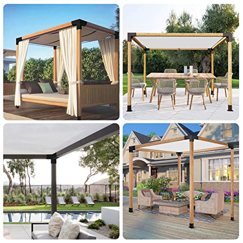 4"x4" Pergola Bracket Kit 4pcs,3-Way 90°Right Angle Corner Brackets - size: 4PC 3-Way Pergola Brackets