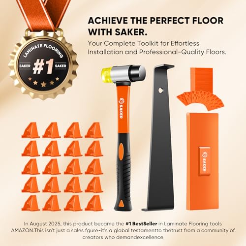 Saker Laminate Flooring Tools, 63-Piece Wood Flooring Installation Kit