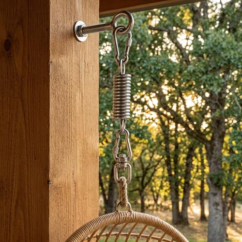Premium Hammock Chair Hanging Kit with 2 Carabiner and Rotating Hook