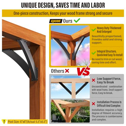 Heavy Duty 45 Degree Angle Support Bracket 2"×4" (Actual: 1.5"×3.2") Wood Beam Support Hardware Degree Post Bracket for Gazebos Pagola Porches 8Pcs - size: 2"×4"