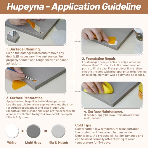 Hupeyna Wood Repair Kit, Wood Furniture Repair Kit - Tech Gray Series - color: Tech Gray Series