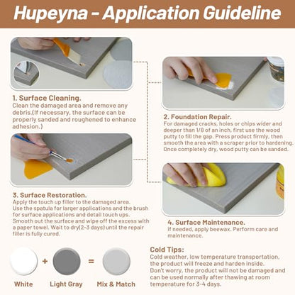 Hupeyna Wood Repair Kit, Wood Furniture Repair Kit - Tech Gray Series - color: Tech Gray Series