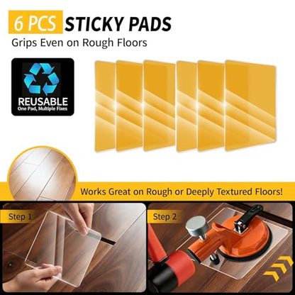 Heavy Duty Floor Gap Fixer Tool with 6 PCS Sticky Pads