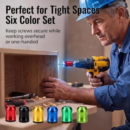 Upgrade Magnetic Screw Holder Strong Head Magnetic Ring (5, avocado green) - color: Avocado Green