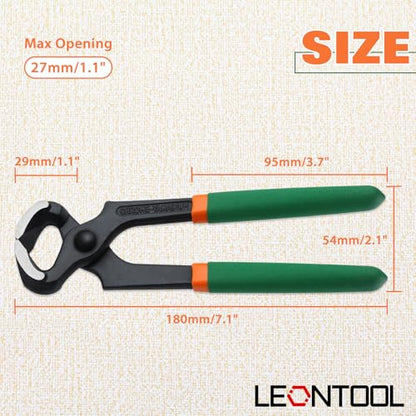 End Cutting Pliers 7 Inches PVC Handle Nail Puller Pincer for Women Wire Cutting, Shoe Heel Repair - style: 7" End Cutting Pliers
