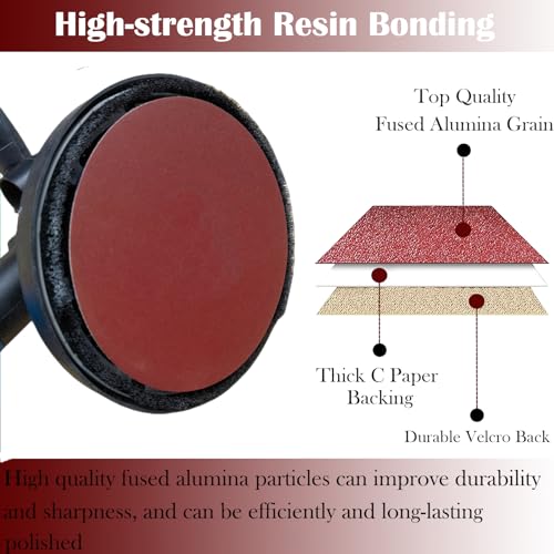 50 Pack 7 Inch 150 Grit Hook-and-Loop Sanding Discs Sandpaper -7" Aluminum Oxide Sander Paper Grinding Polishing for Random Orbit Drywall Sander - style: 150 Grit