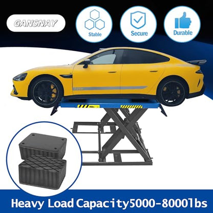 Rubber Block for Car Lift, Extended Spacing Scissor Pad, Nylon Reinforced Spacer Block, Helps Bridge Chassis Contact Gaps, 8000lbs Capacity, 6.3"(L)×4.7"(W)×4"(H) 1PC - size: 4″ Height (6.3″×4.7″)