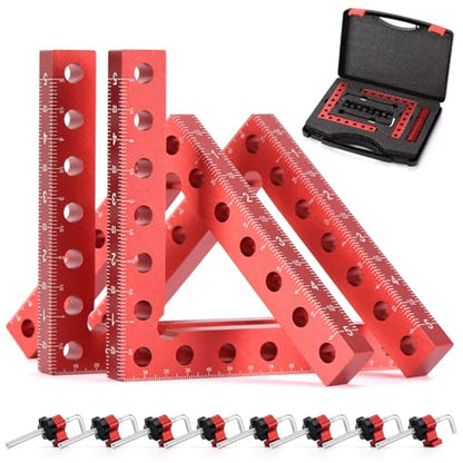 Neddie 90 Degree Corner Clamps for Woodworking, 4-Pack 5.5-Inch Squares