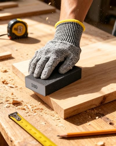 12Pcs Sanding Block Sponge Set, Reusable Sandpaper for Wood & Drywall - color: Gray
