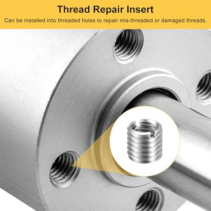 HARFINGTON 6pcs Thread Repair Inserts M12 x 1.75 Male to M10 x 1.5 Female Thread 12mm Long Stainless Steel Reducing Nuts Metric Self Tapping Sleeves Threaded Reducer Industrial Fasteners - size: M12 x 1.75 Male to M10 x 1.5 Female x 12mm
