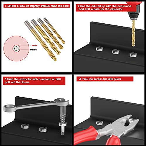 39 Pcs Screw Extractor Set Left Hand Drill Bit Set Easy Out - size: 39Pcs