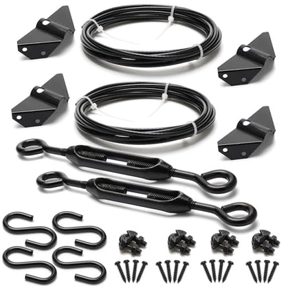 2 Set Anti-Sag Gate Kits for Wooden Fence, Anglecai Gate Support Cable Kit