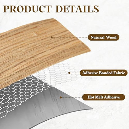 uxcell 2 Inch x 13ft Wood Veneer Edge Banding, Pre-Glued Flexible Ash Edging Strips, Iron on with Hot Melt Adhesive Wood Tape for Cabinet Repair and Furniture Restoration - size: 2 Inch x 13ft