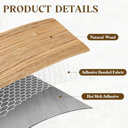 uxcell 1-1/2 Inch x 13ft Wood Veneer Edge Banding, Pre-Glued Flexible Ash Edging Strips, Iron on with Hot Melt Adhesive Wood Tape for Cabinet Repair and Furniture Restoration - size: 1-1/2 Inch x 13ft