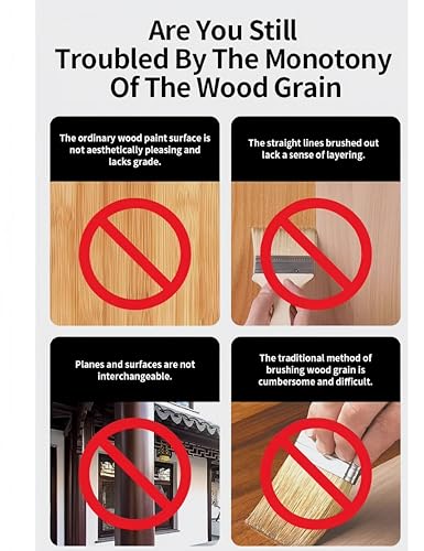 6PCS Wood Grain Tool Set - 7 Inch Rubber Paint Rollers