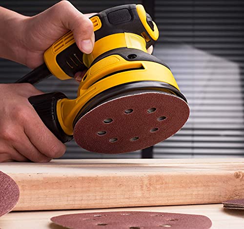 7'' Hook Loop Sanding Disc 80 Grit Round Sanding Discs Aluminum Oxide Sandpaper for Random Orbital Sander and Belt Disc Sander 8 Hole 10PCS - style: 80 Grit / 7 inch