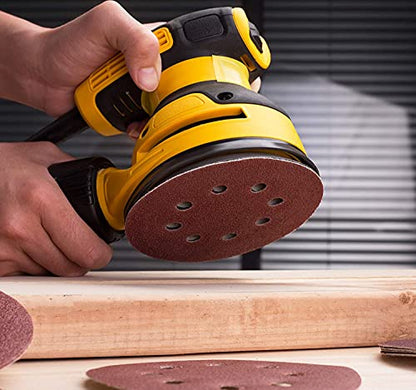 7'' Hook Loop Sanding Disc 80 Grit Round Sanding Discs Aluminum Oxide Sandpaper for Random Orbital Sander and Belt Disc Sander 8 Hole 10PCS - style: 80 Grit / 7 inch