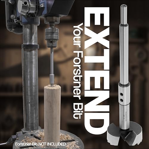 6" & 10" Forstner Bit Extension Set 3/8" Collet - size: 6" & 10" (3/8" Shank)
