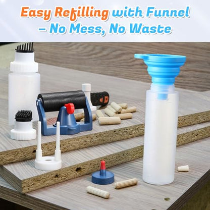 Amyhill 8 oz Wood Glue Applicator Set, Empty Wood Working Glue Bottle