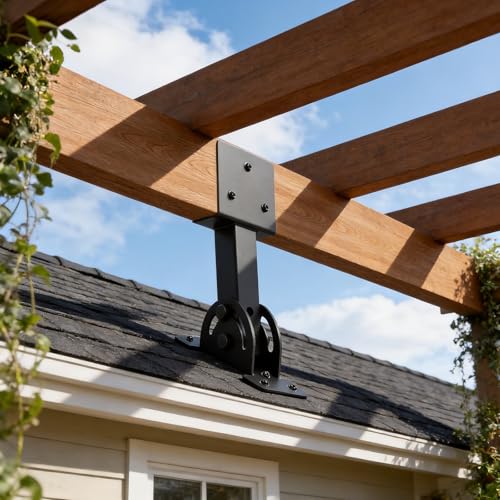 4 Pcs 2“x 4”Heavy Duty Roof Riser Brackets Kit - color: Black -2×4, size: Set 4