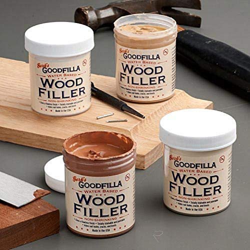 Goodfilla Red Oak, 8 oz, Wood and Grain Filler, Stainable, Tintable, Sandable, Zero Waste, Non-Toxic, USA Made - color: Red Oak, size: 8 oz