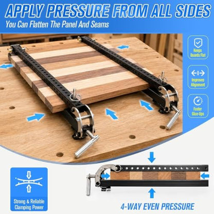 2 Pack 24 Inch Panel Bar Clamps, Fits Panels 24" width, 1/4 to 3" thickness