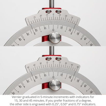 Woodpeckers Drill Press Protractor, Set Angles Quickly & Accurately on Drilling Table & Band Saw, USA Made Drill Press Accessory - DPP