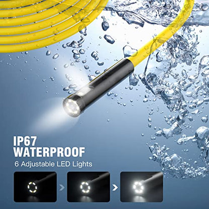 BlueFire 11.5FT Dual Lens Wireless Endoscope Camera, 1080P 8mm Borescope