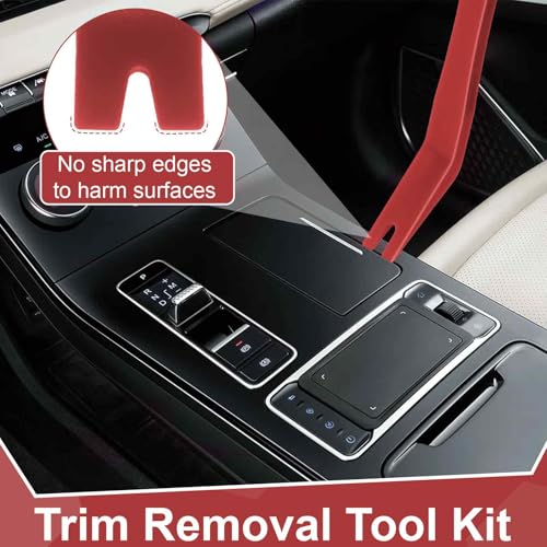 7PCS Auto Trim Removal Tool kit, Car Clip Pry Tools Kit No Scratch Plastic - color: Red * 7PCS