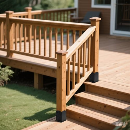 Post Base 4Pcs,4"x4"(Inner Size 3.6"x3.6") Fence Post Brackets - size: 4X4